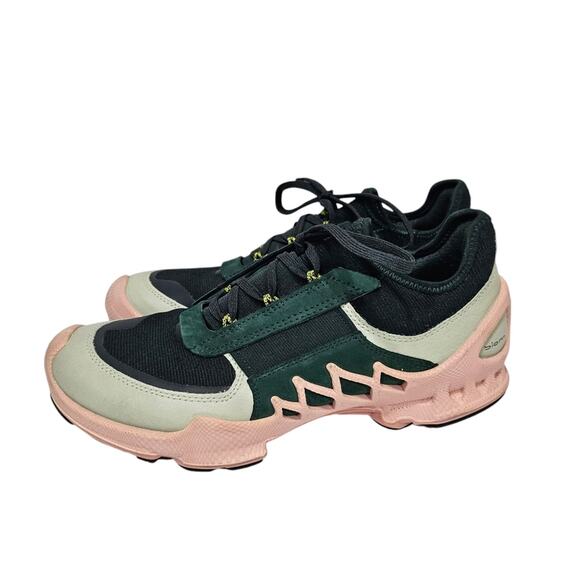 Ecco Biom Green and Pink Sneakers - Picture 5 of 11
